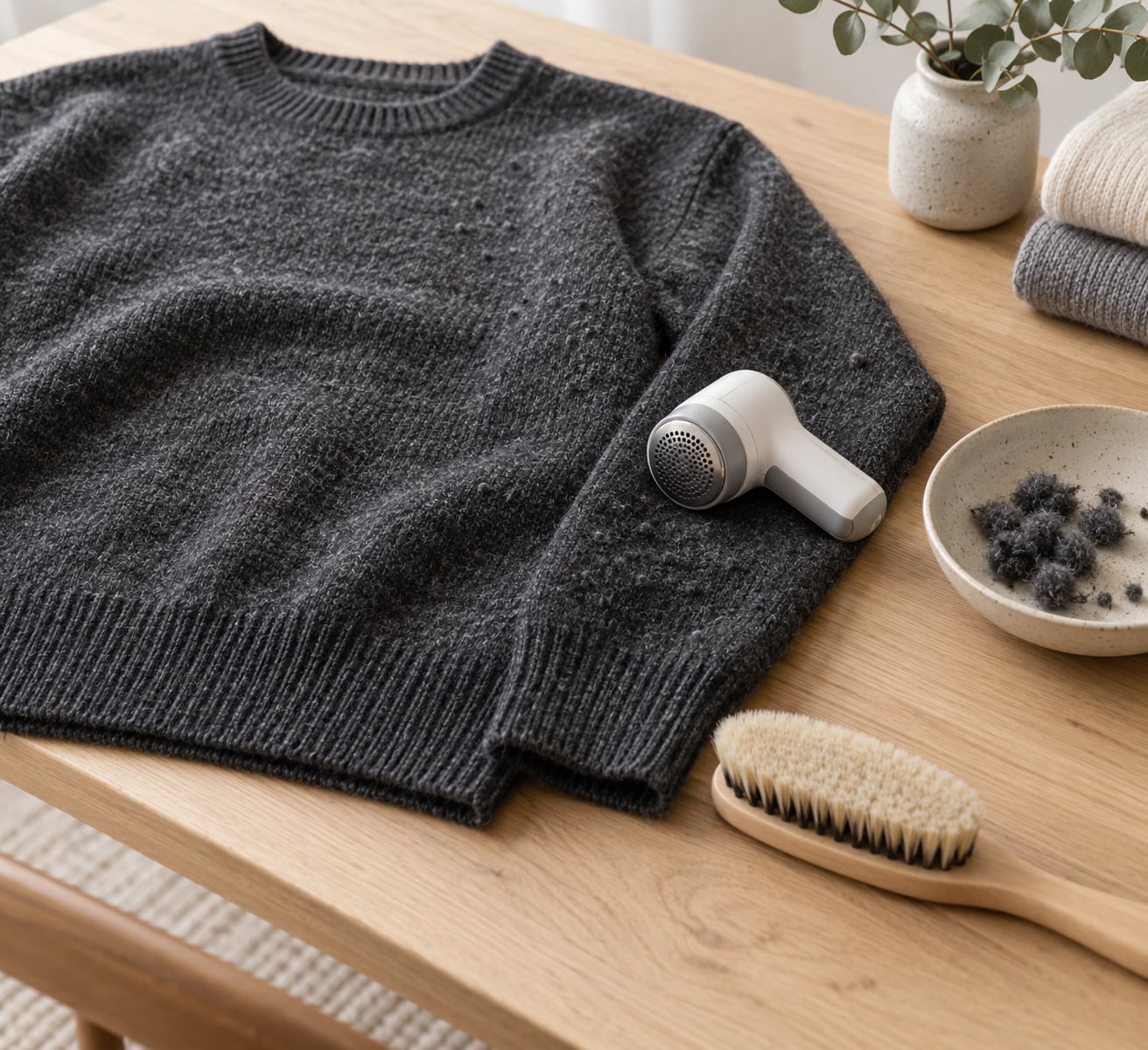how to de pill a sweater