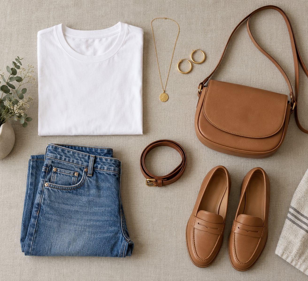 how to accessorize a simple outfit
