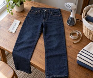 how to shrink jeans back to size