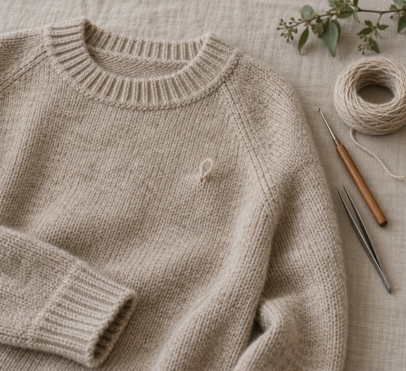 how to fix a snag in a knit sweater