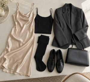 how to wear a slip dress to the office