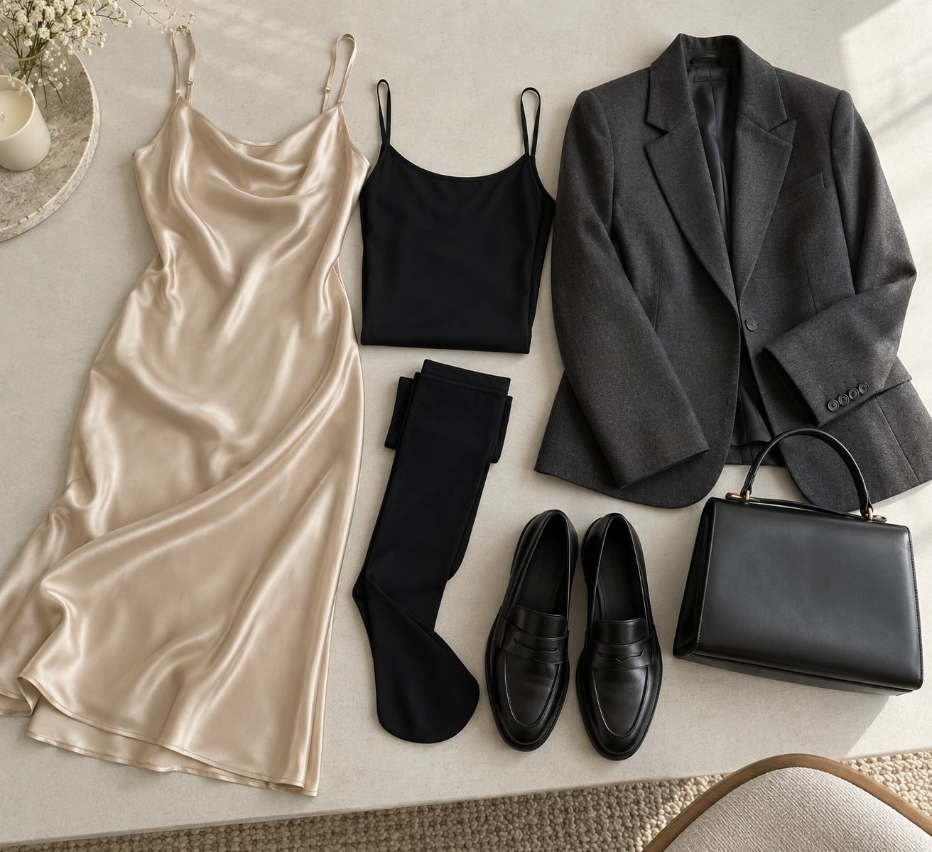 how to wear a slip dress to the office