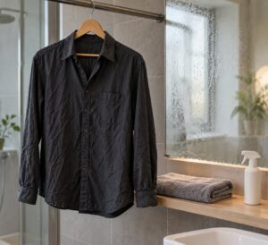 how to steam clothes without a steamer
