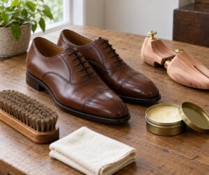 how to condition leather shoes