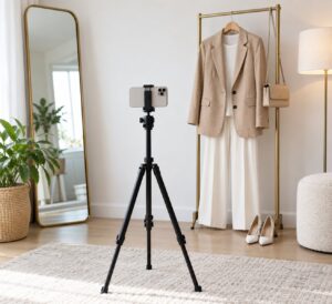 how to shoot outfit photos alone with a tripod
