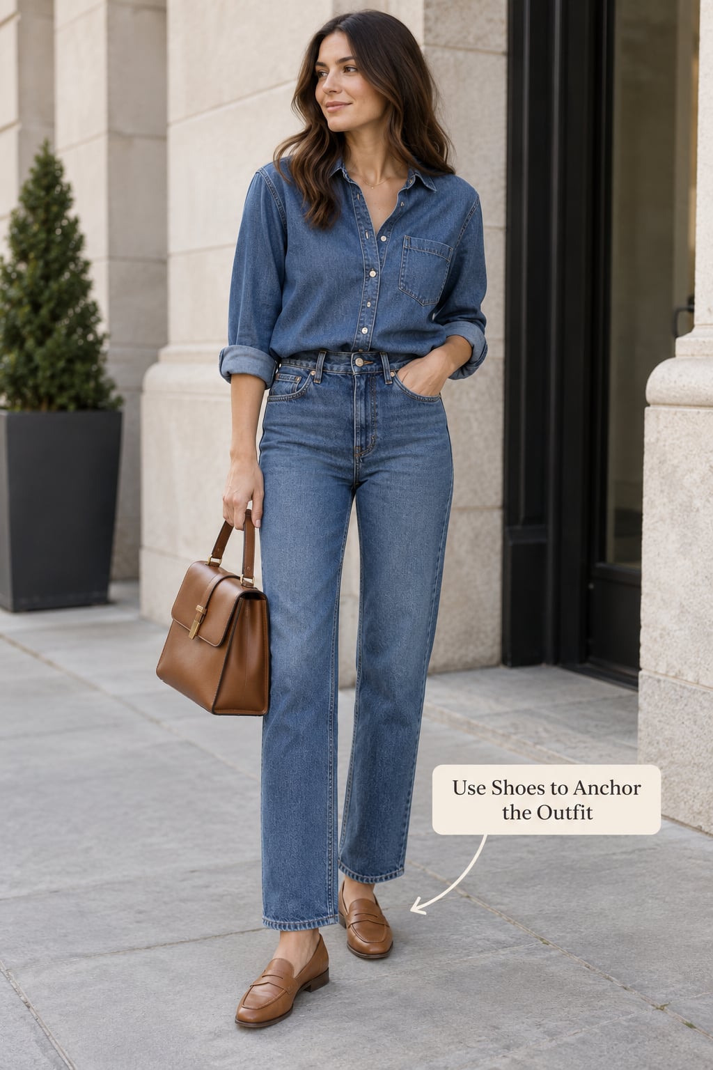 Use Shoes to Anchor the Outfit