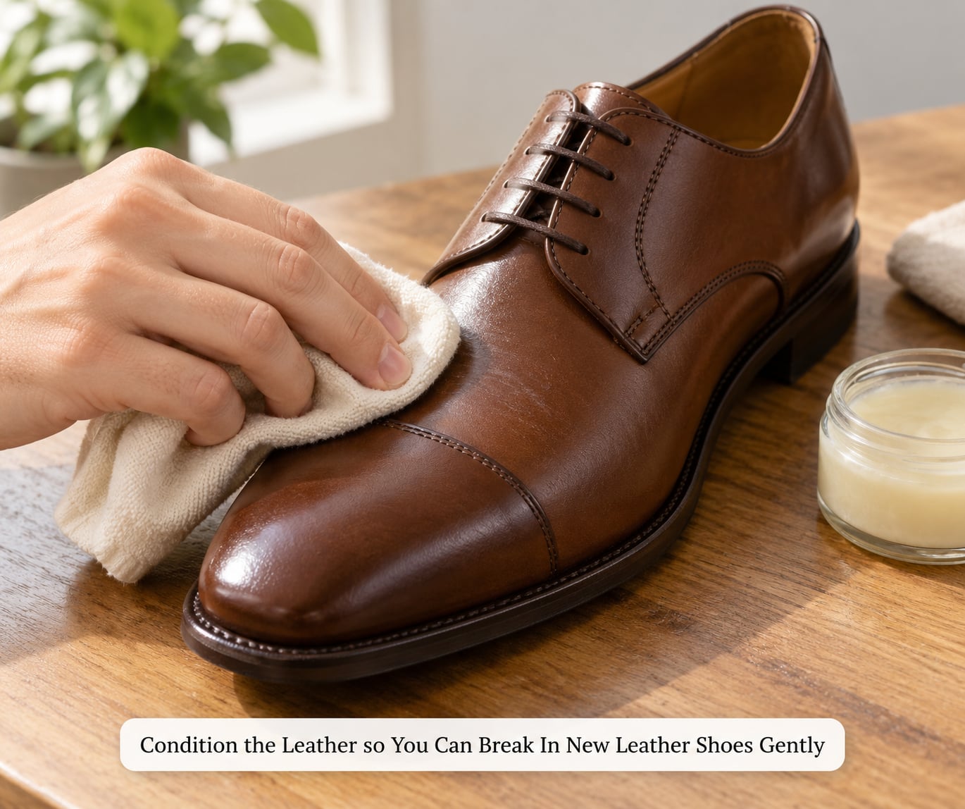 Condition the Leather so You Can Break In New Leather Shoes Gently
