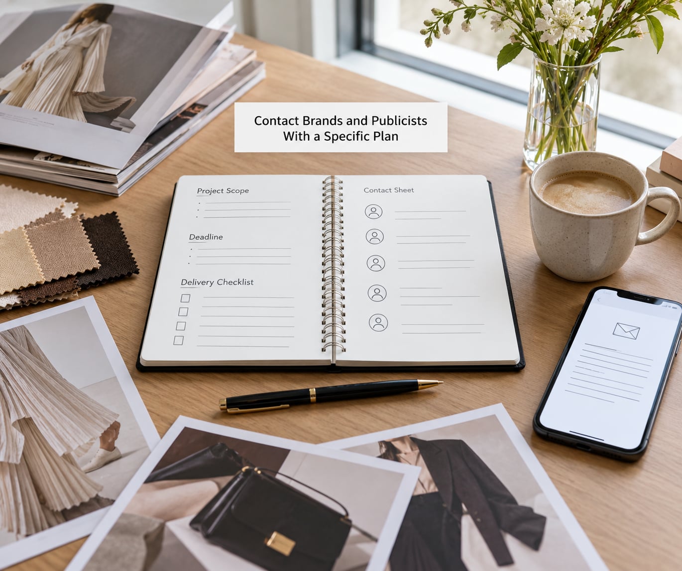 Contact Brands and Publicists With a Specific Plan
