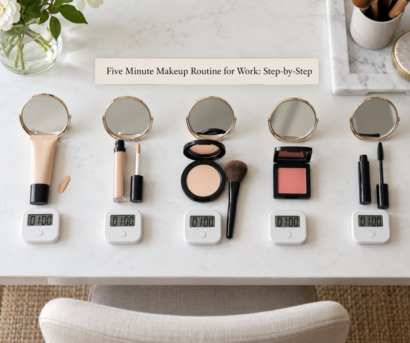 Five Minute Makeup Routine for Work: Step-by-Step