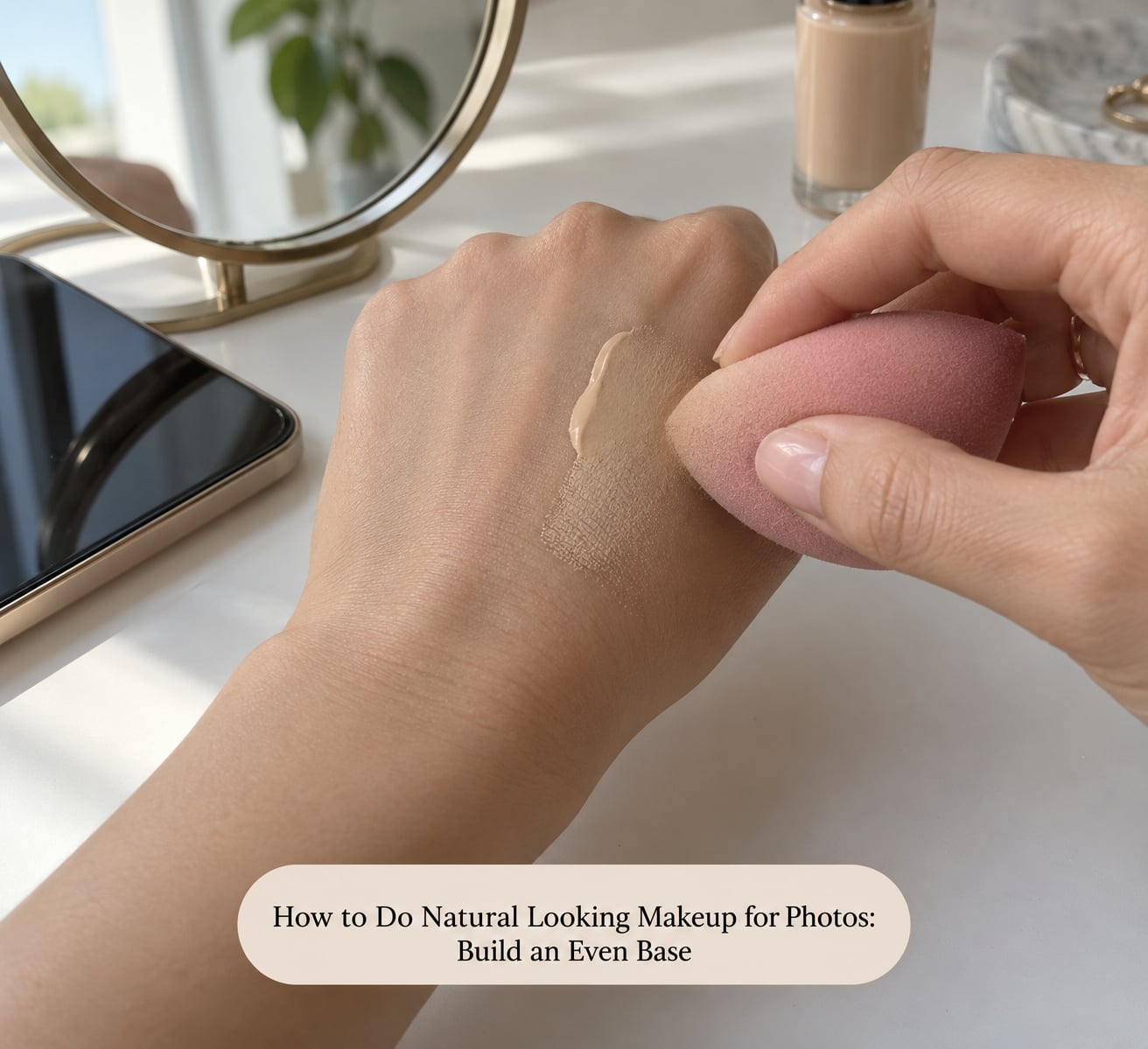 How to Do Natural Looking Makeup for Photos: Build an Even Base