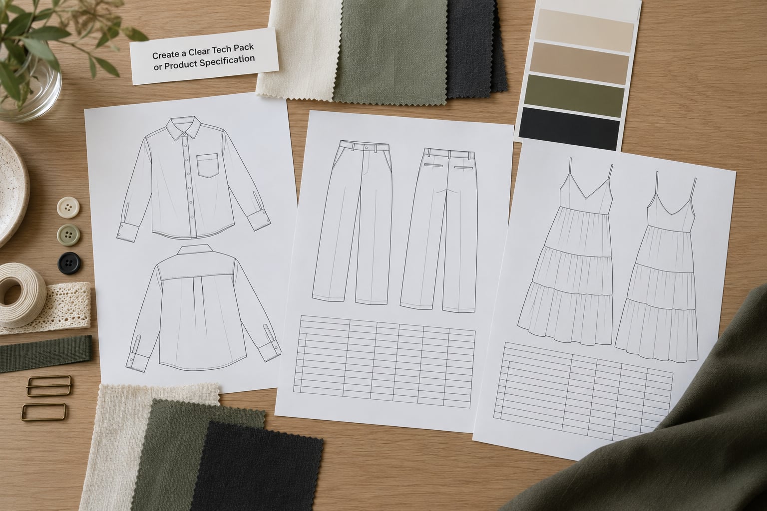 Create a Clear Tech Pack or Product Specification