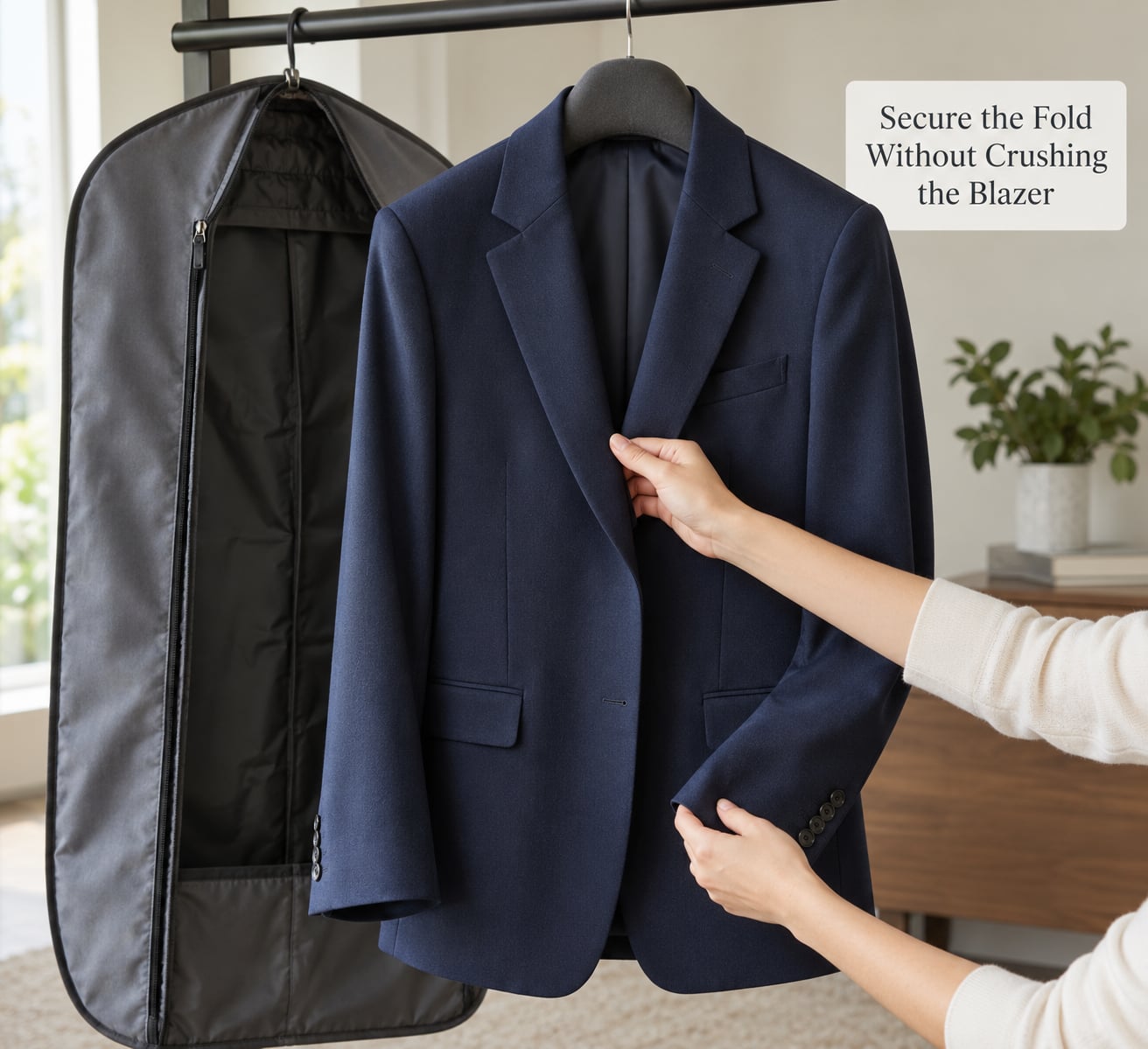 Secure the Fold Without Crushing the Blazer