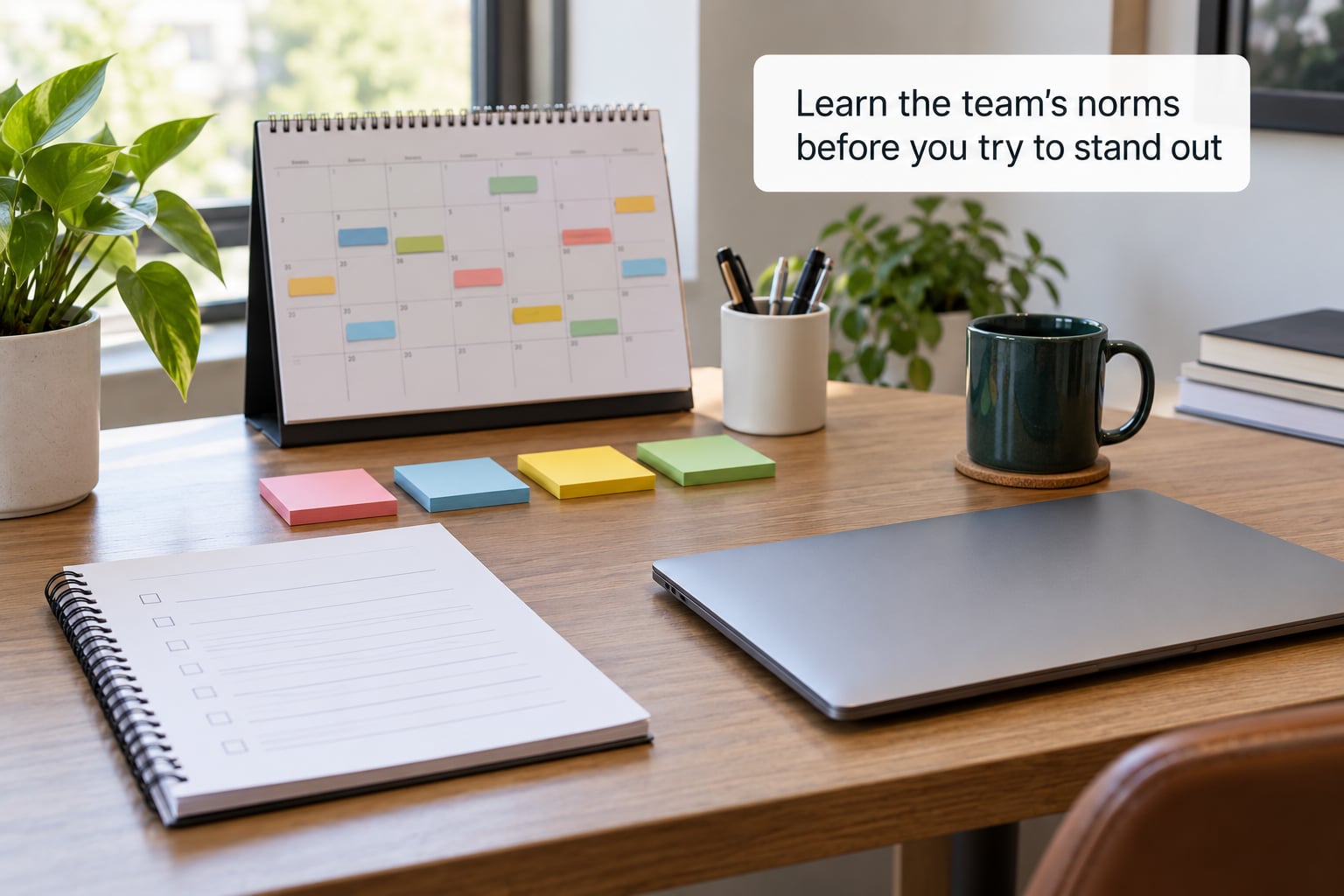 Learn the team's norms before you try to stand out
