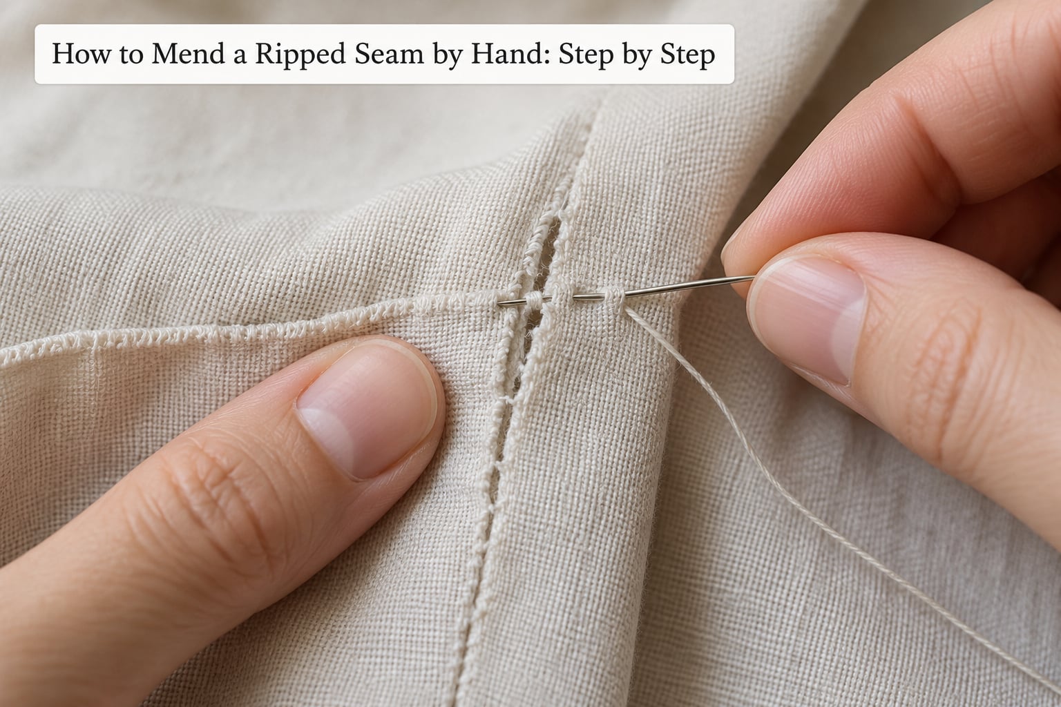 How to Mend a Ripped Seam by Hand: Step by Step