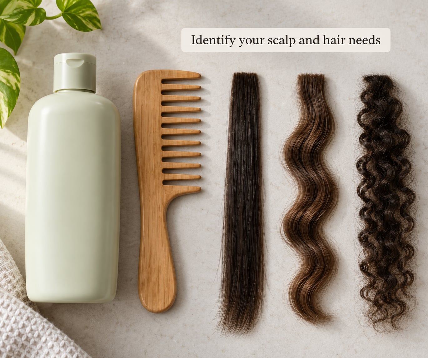 Identify your scalp and hair needs