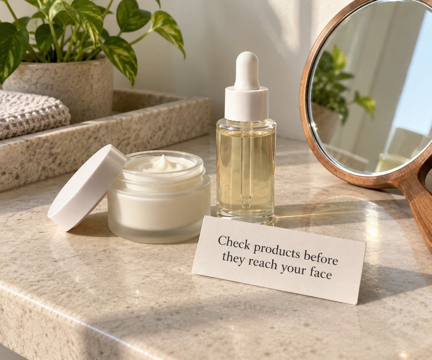 Check products before they reach your face