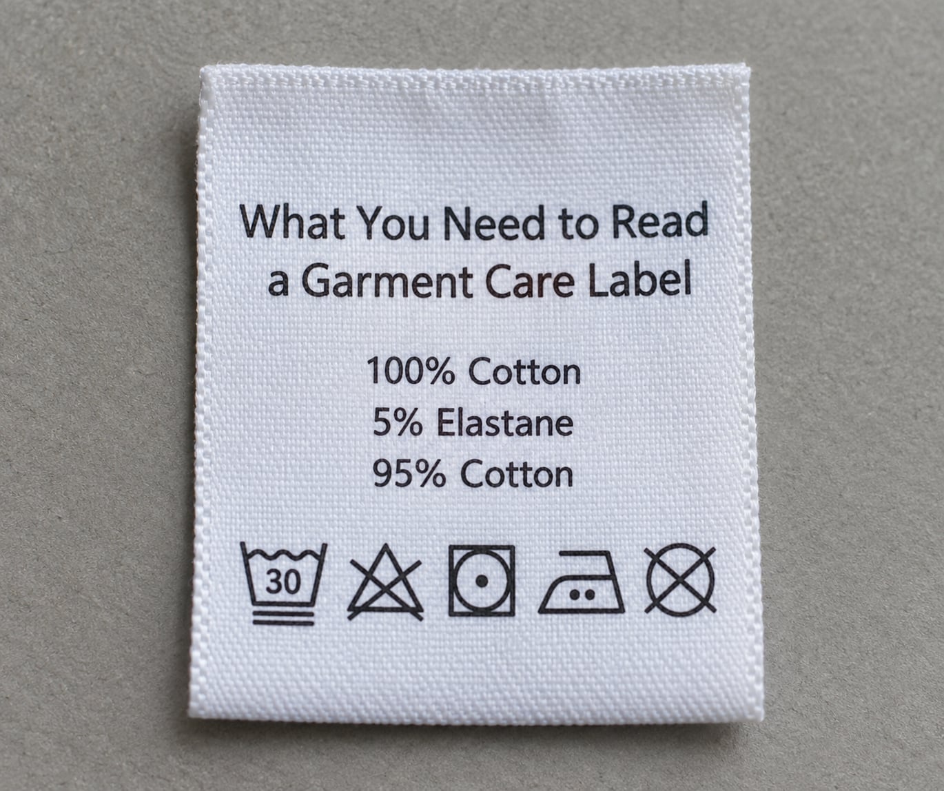 What You Need to Read a Garment Care Label