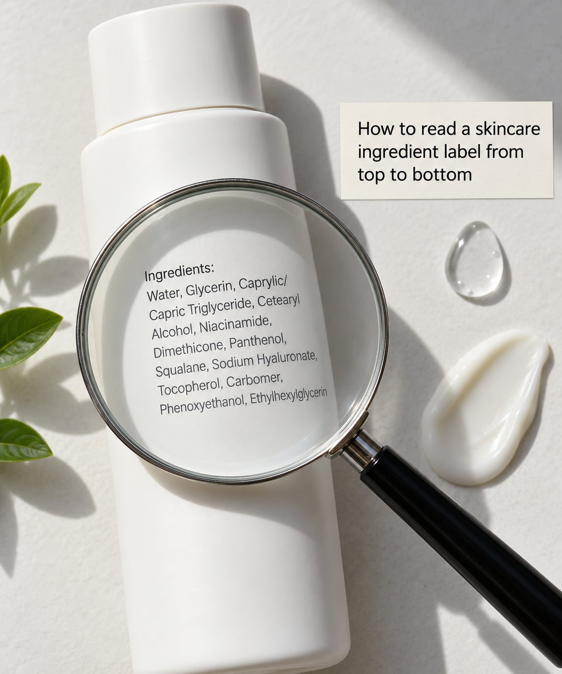 How to read a skincare ingredient label from top to bottom