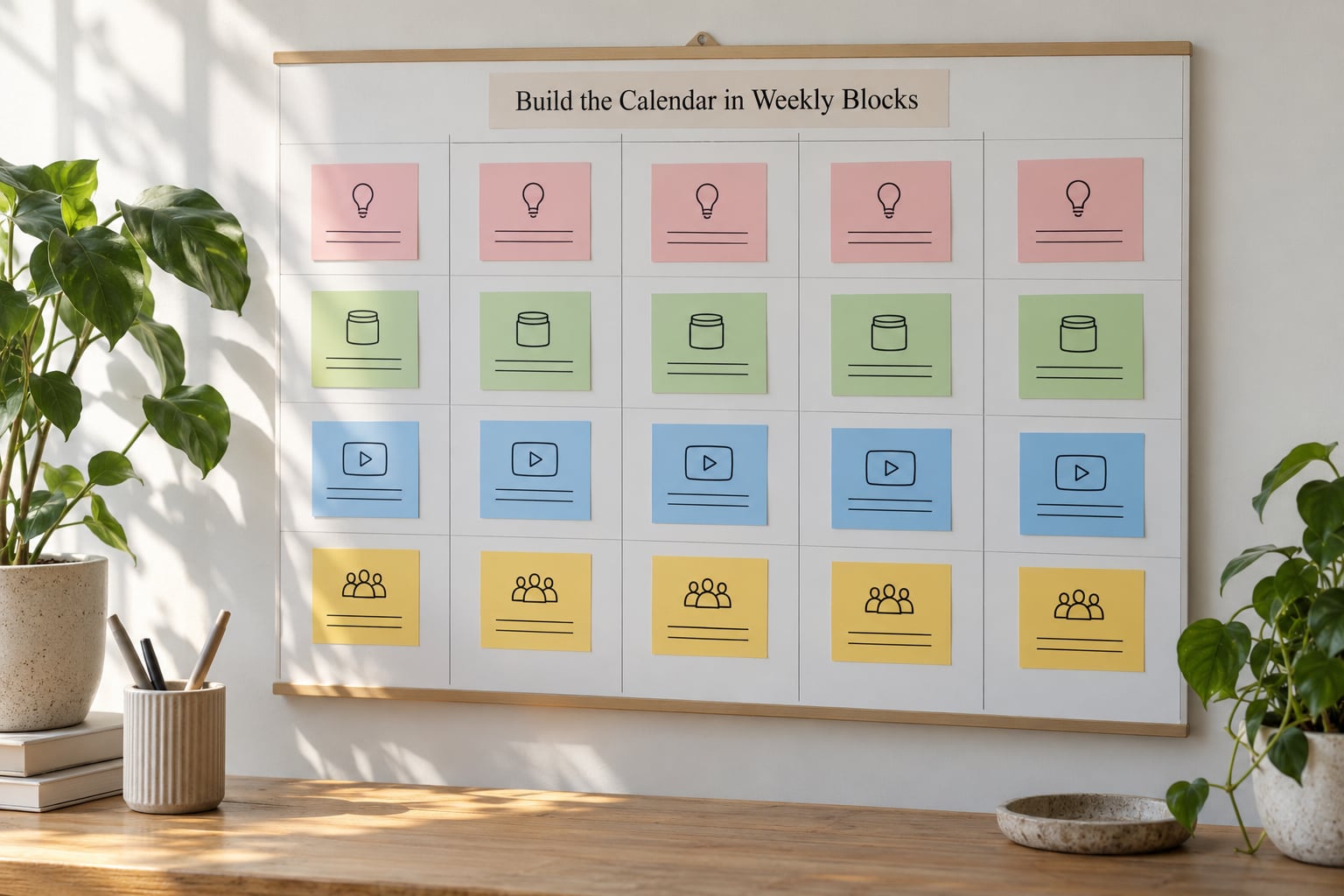 Build the Calendar in Weekly Blocks