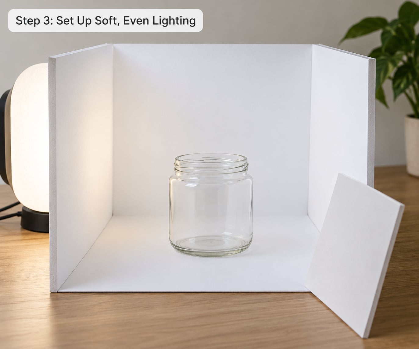 Step 3: Set Up Soft, Even Lighting