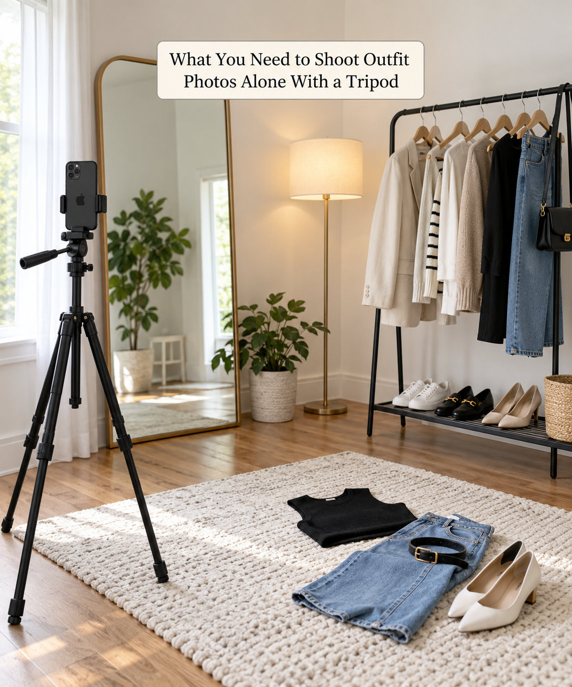 What You Need to Shoot Outfit Photos Alone With a Tripod