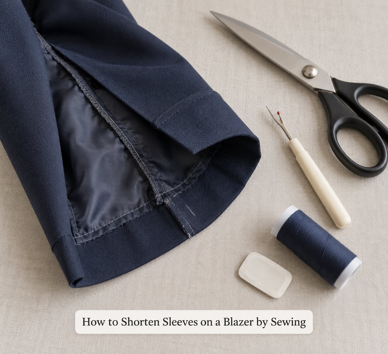 How to Shorten Sleeves on a Blazer by Sewing