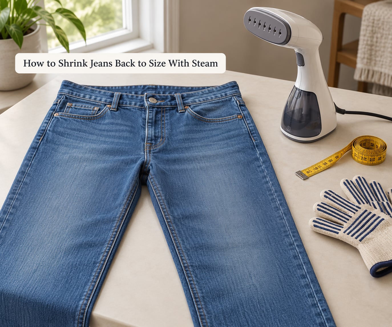 How to Shrink Jeans Back to Size With Steam