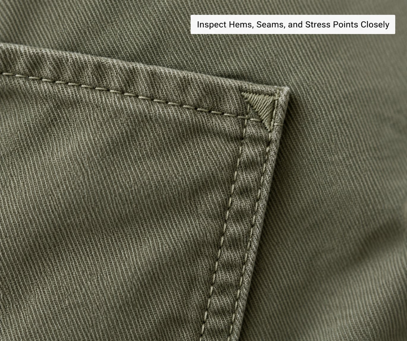Inspect Hems, Seams, and Stress Points Closely