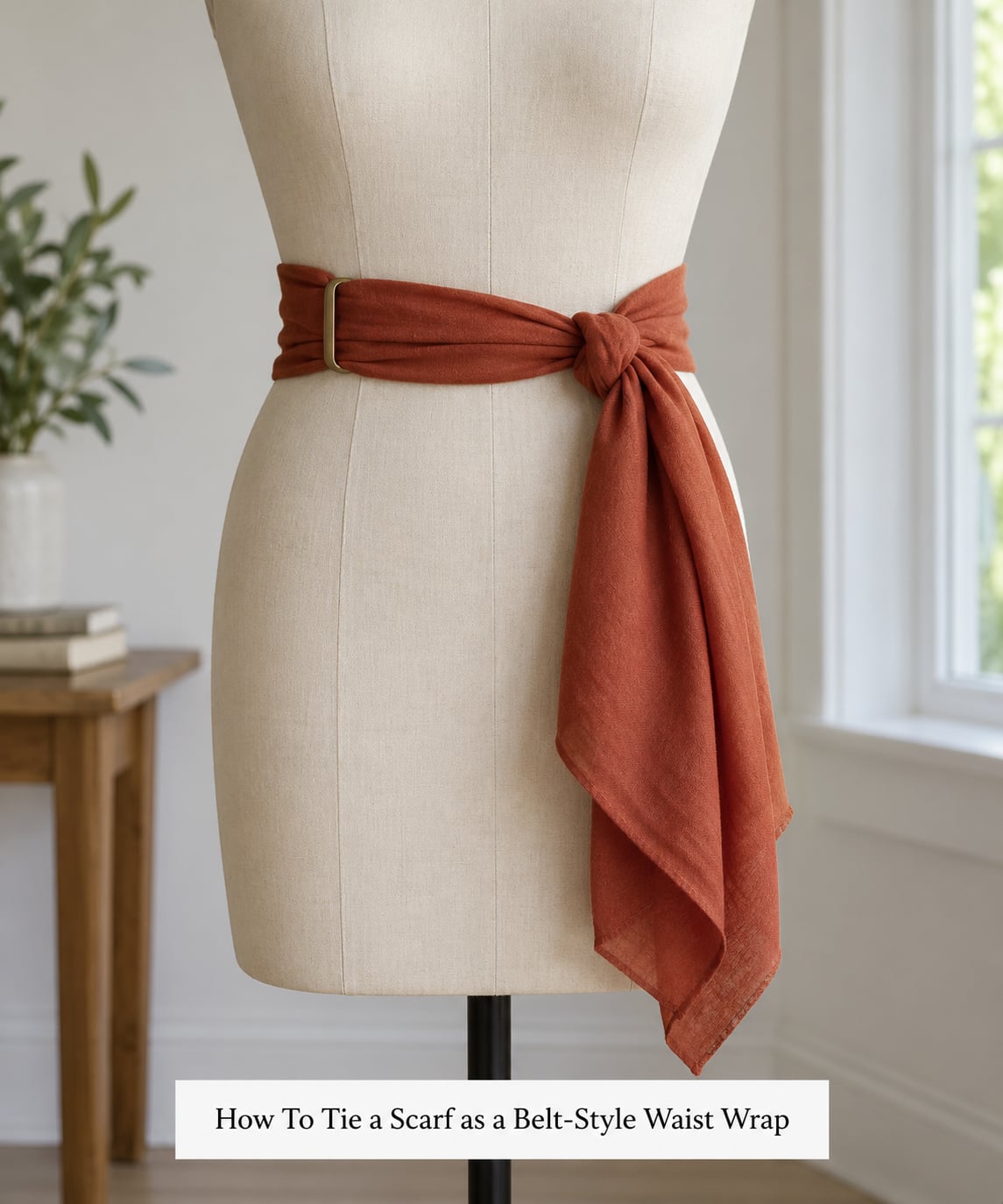 How To Tie a Scarf as a Belt-Style Waist Wrap