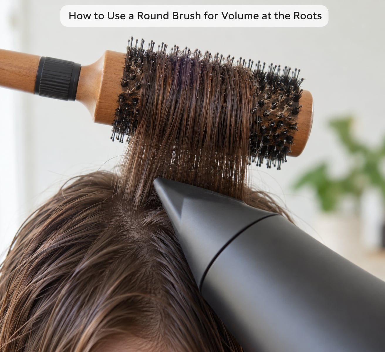 How to Use a Round Brush for Volume at the Roots