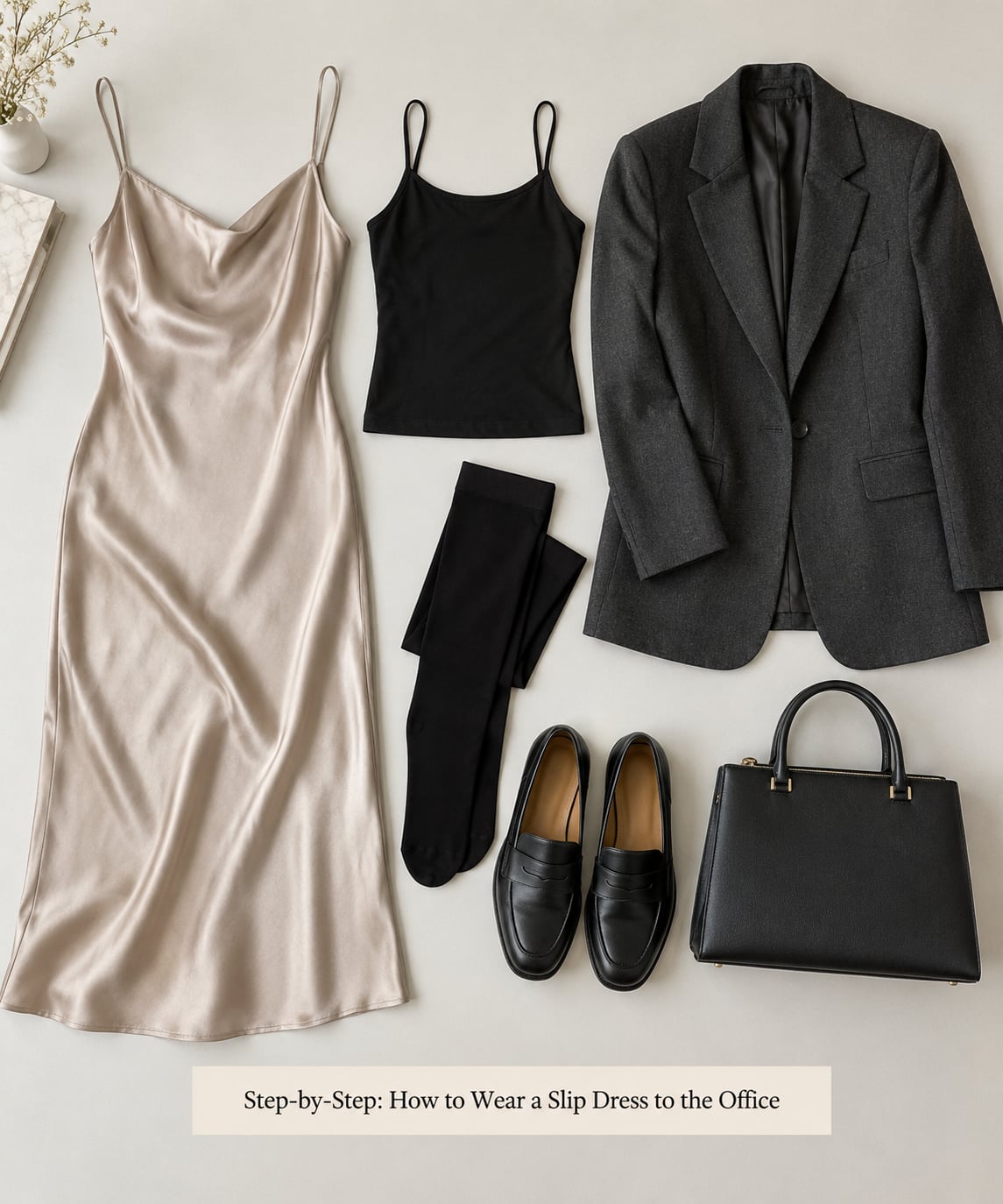 Step-by-Step: How to Wear a Slip Dress to the Office
