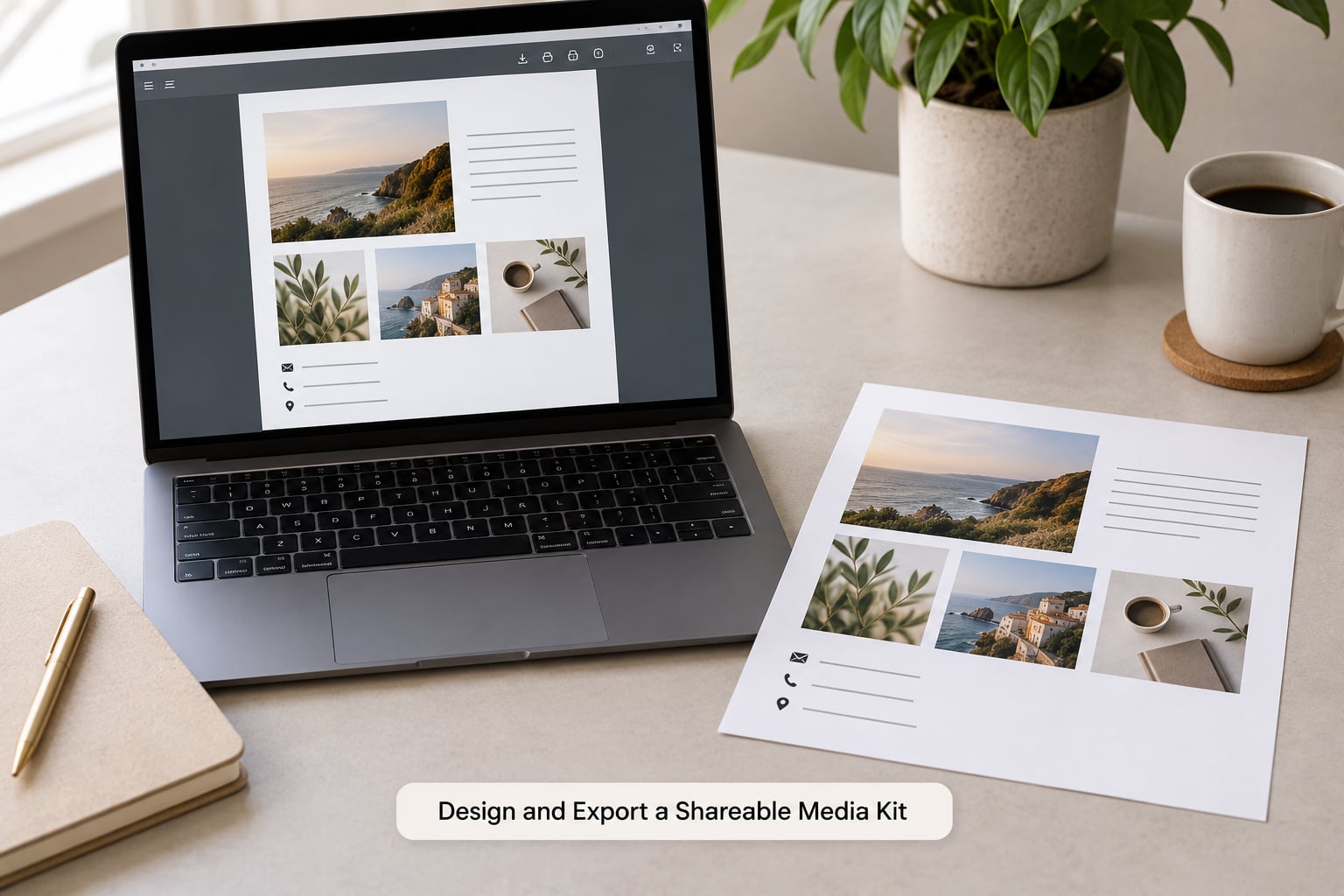 Design and Export a Shareable Media Kit