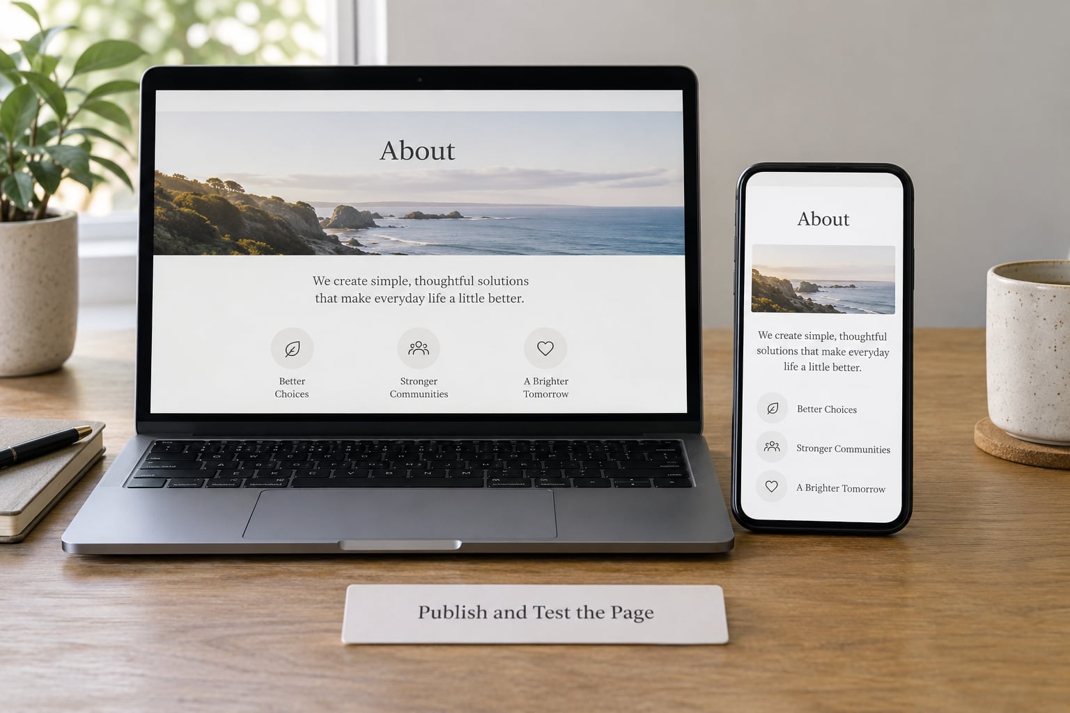 Publish and Test the Page