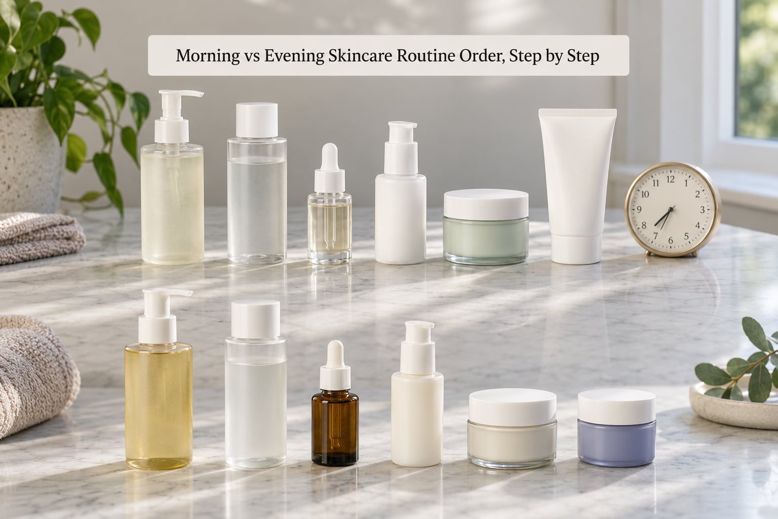 Morning vs Evening Skincare Routine Order, Step by Step